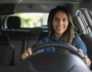 A Girl behind the wheel